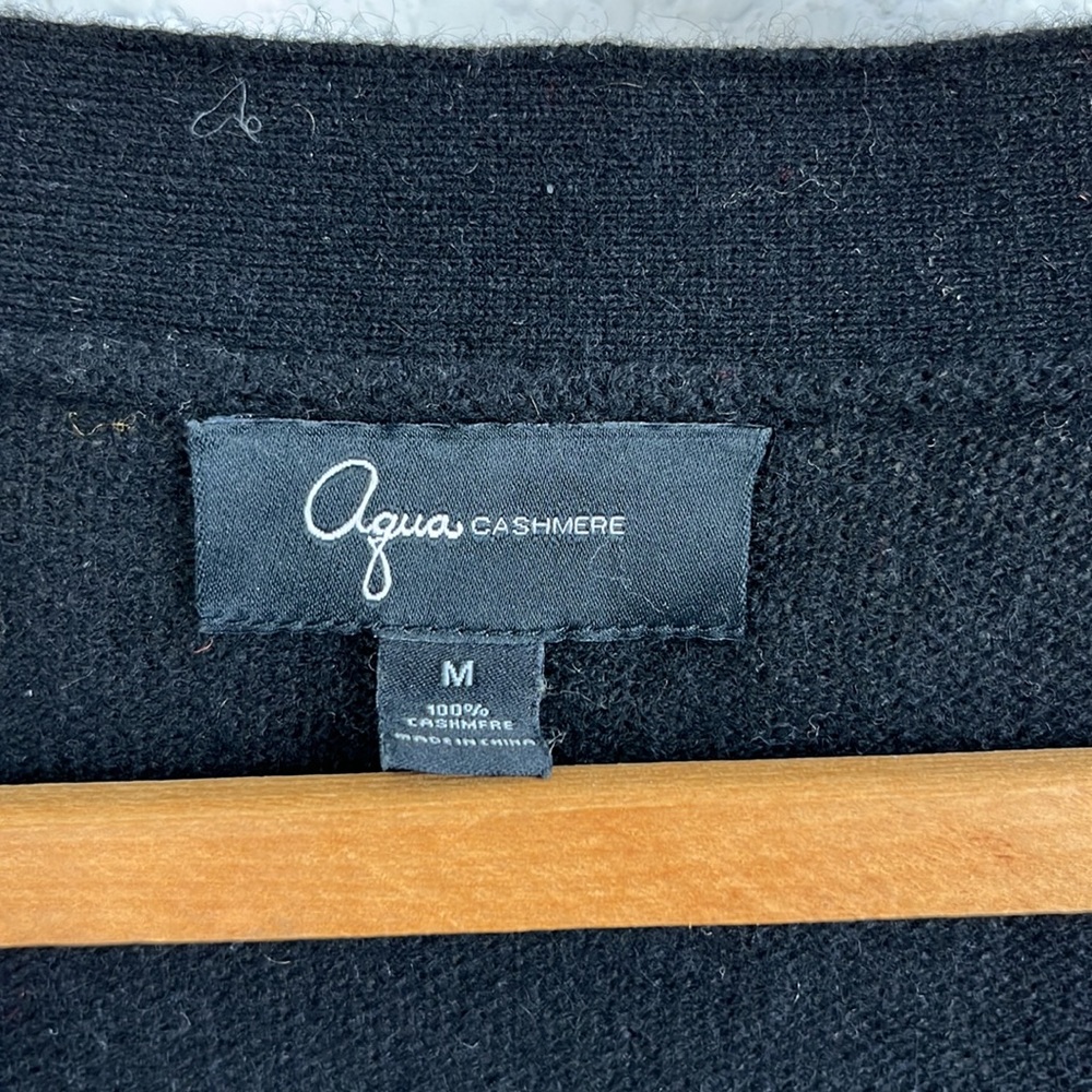 Aqua Cashmere V Neck Peplum Cadigan Sweater - Picture 4 of 6